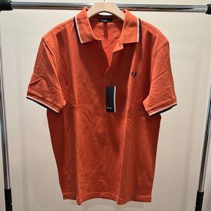 Fred Perry Men's Polo Shirt in Vibrant Orange